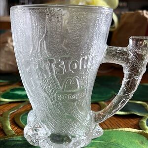 McDonald's Flintstones Glass Mug - Clear